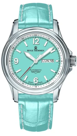 Revue Thommen Uhr Unisex Automatik 16040.2331 Gletscherblau XLarge