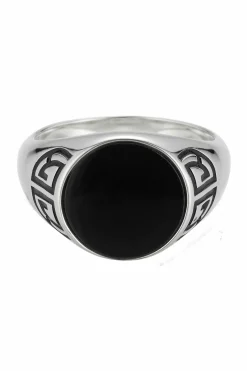 Ring 925 Silber rhodiniert Onyx Asien Motiv 41184482000990