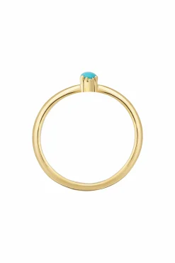 Ring 925 Silber vergoldet Türkis & Weißtopas 41185035616350