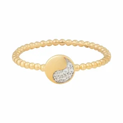 Ring 925 Silber vergoldet Yin&Yang Zirkonia 41185189134430