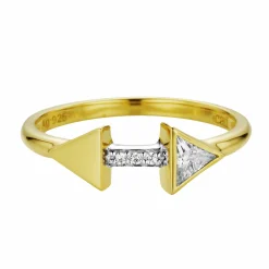 Ring 925/- Silber vergoldet Zirkonia Pfeile 41184482164830