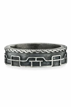 Ring 925/- Sterling Silber oxidiert Linien Japan 41184233619550