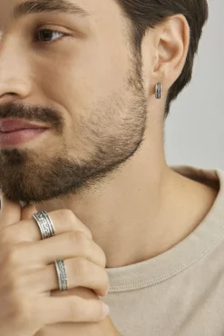 Ring 925/- Sterling Silber oxidiert Linien Japan 41184233619550