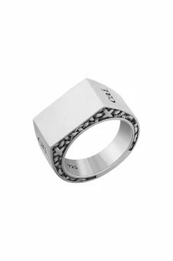 Ring 925/- Sterling Silber Siegelring mattiert oxidiert Flechtoptik 41184743948382