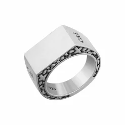 Ring 925/- Sterling Silber Siegelring mattiert oxidiert Flechtoptik 41184743948382