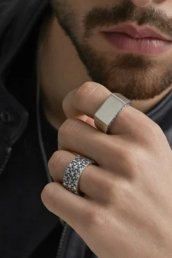 Ring 925/- Sterling Silber Siegelring mattiert oxidiert Flechtoptik 41184743948382