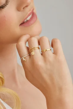 Ring 925 Sterling Silber vergoldet Zirkonia 41184478298206