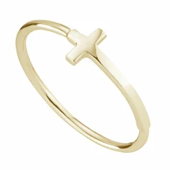 Ring 925/- Sterling Silber vergoldet Kreuz 41184360988766