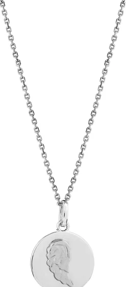 Silberkette mit Anhänger rund - Engelsflügel, XS3451K 45cm