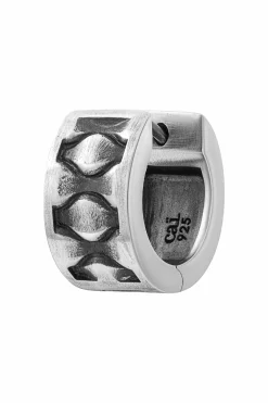 Single Ohrring 925 Silber rhodiniert matt oxidiert 41183803244638