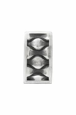 Single Ohrring 925 Silber rhodiniert matt oxidiert 41183803244638