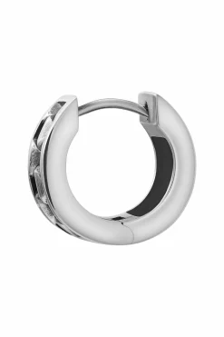 Single Ohrring 925 Silber rhodiniert matt oxidiert 41183803244638