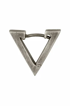 Single-Creole 925/- Sterling Silber matt oxidiert Dreieck 41184517128286