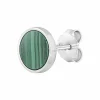 Single-Ohrstecker 925 Silber rhodiniert Malachit 41185108459614