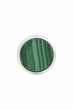 Single-Ohrstecker 925 Silber rhodiniert Malachit 41185108459614