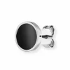 Single-Ohrstecker 925 Sterling Silber rhodiniert Onyx 41183806652510