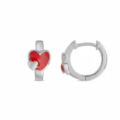 SK Basics Damen Creolen Herzen Silber 5.1091.R