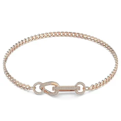 Swarovski Halskette Dextera Pavé Weiß, 18k Rosévergoldung 5656624