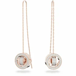Swarovski Swarovski Damen Ohrschmuck Hollow Drop-Ohrhänger Lang, Weiß, Roségold-Legierungsschicht 5636504