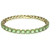 Swarovski Armband Damen Matrix Tennis Rundschliff grün goldfarben 5658850
