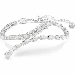Swarovski Armband Damen Matrix Mixed Cuts Weiß/Rhodium 5693154