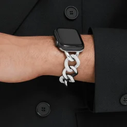 Swarovski Armband kompatibel mit Apple Watch® 40–41 mm Silber mit Kristalldetails – 5678671