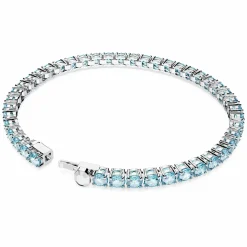 Swarovski Armband Unisex Matrix Tennis „Round‑Cut Blue“ Länge: ca. 19 cm (7 ½″) Größe XL Rhodium 5660914