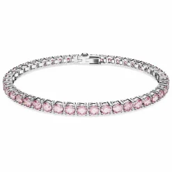 Swarovski Armband Unisex Matrix Tennis Rundschliff Rosa Rhodiniert Größe XL 5660913