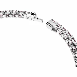 Swarovski Armband Unisex Matrix Tennis Rundschliff Rosa Rhodiniert Größe S 5648930