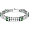 Swarovski Armband Unisex Matrix Tennis Grün, Weiß Rhodiniert 48/M 5666163