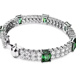 Swarovski Armband Unisex Matrix Tennis Grün, Weiß Rhodiniert 48/M 5666163
