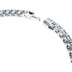 Swarovski Armband Unisex Matrix Tennis „Round‑Cut Blue“ Länge ca. 15,5 cm, Größe S Weiß/Rhodium 5648927