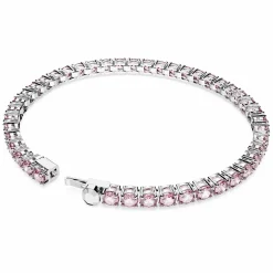 Swarovski Armband Unisex Matrix Tennis „Round‑Cut Pink“ Länge:17,5cm Weiß/Rhodium 5648932