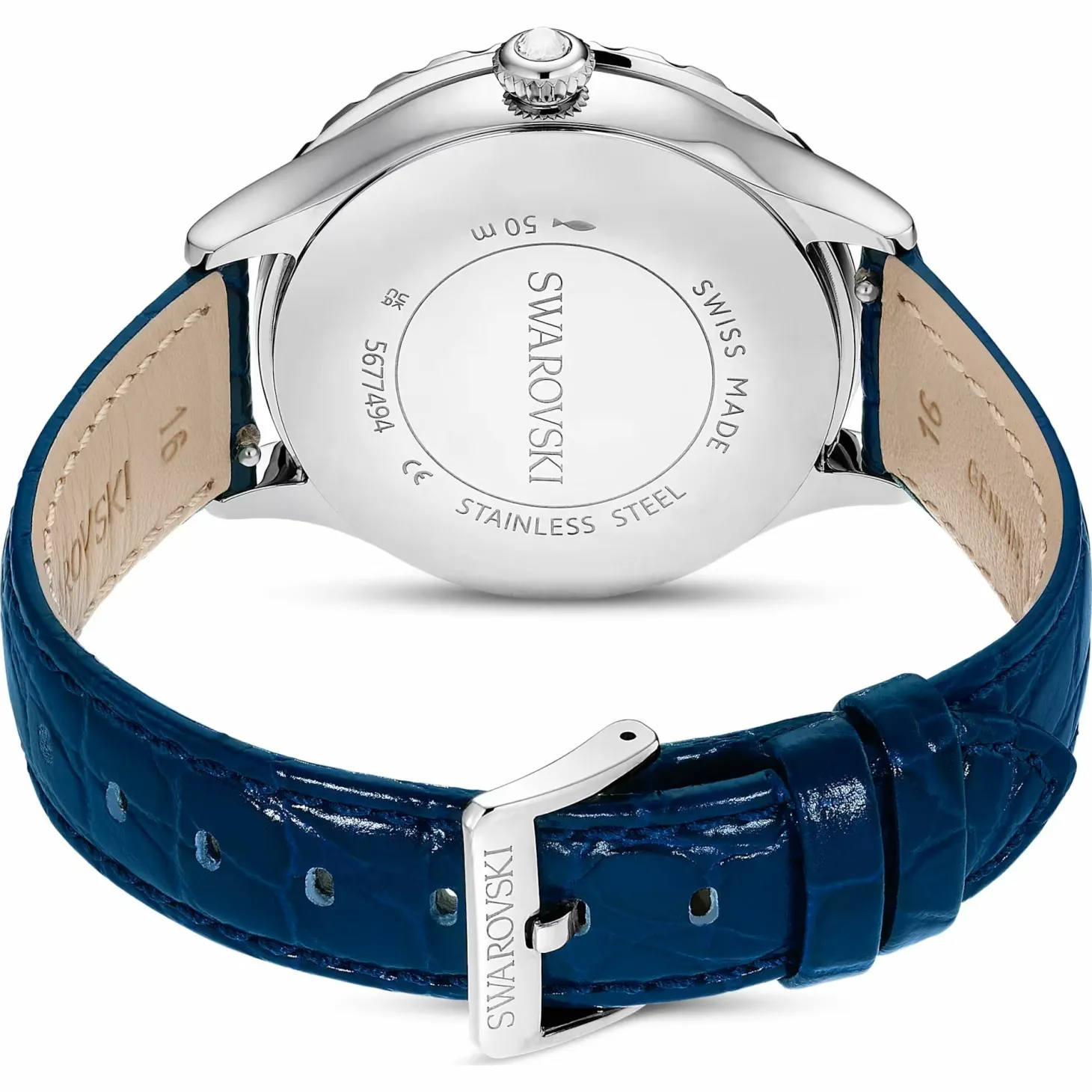 Swarovski Armbanduhr Damen Octea Moon blau Leder 5677494