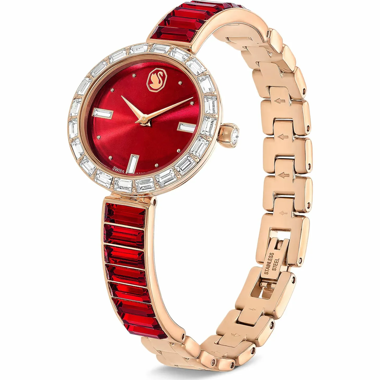 Swarovski Armbanduhr Damen Matrix bangle rot rosegold 5690811