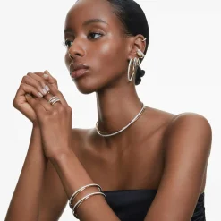 Swarovski Armreif Damen Hyperbola Silber Gold 5689721