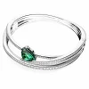 Swarovski Armreif Unisex Hyperbola Grün Rhodiniert 5665327