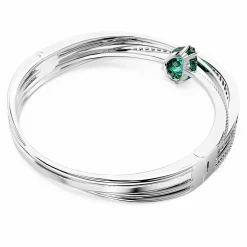 Swarovski Armreif Unisex Hyperbola Grün Rhodiniert 5665327
