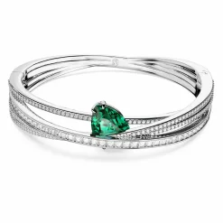 Swarovski Armreif Unisex Hyperbola Grün Rhodiniert 5665327