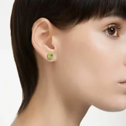 Swarovski Birthstone Ohrstecker August Grün-Kristall Rhodium 5661958