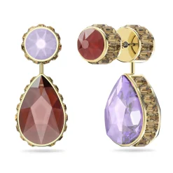 Swarovski Chroma Drop-Ohrhänger für Damen, Asymmetrisches Design, Mehrfarbig, 5600523