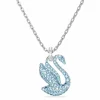 SWAROVSKI Damen Anhänger Schwan Blau Rhodiniert SWAN 5660594
