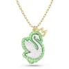 Swarovski Damen Anhänger Swan Grün Gold 5649198