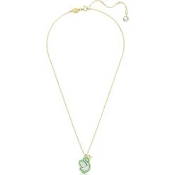 Swarovski Damen Anhänger Swan Grün Gold 5649198