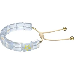 Swarovski Damen Armband Letra Stern, Weiß, Goldfarbe 5615862