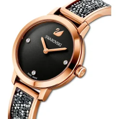 Swarovski Damen Armbanduhr Cosmic Rock Schwarz Rosegoldfarbe 5376068