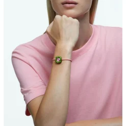 Swarovski Damen Dulcis Armband Kissenschliff, Grün-Pink 5613643