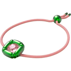 Swarovski Damen Dulcis Armband Kissenschliff, Grün-Pink 5613643