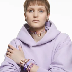 Swarovski Damen Dulcis Halskette Kissenschliff, Roséfarben 5622377