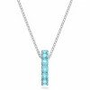 Swarovski Damen Halskette mit Anhänger Exalta Rundschliff Blau Pavé 5643754